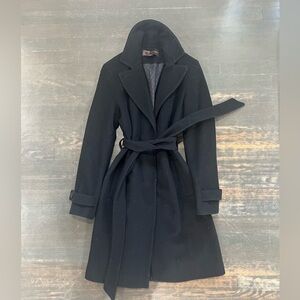 Anne Klein black wool coat